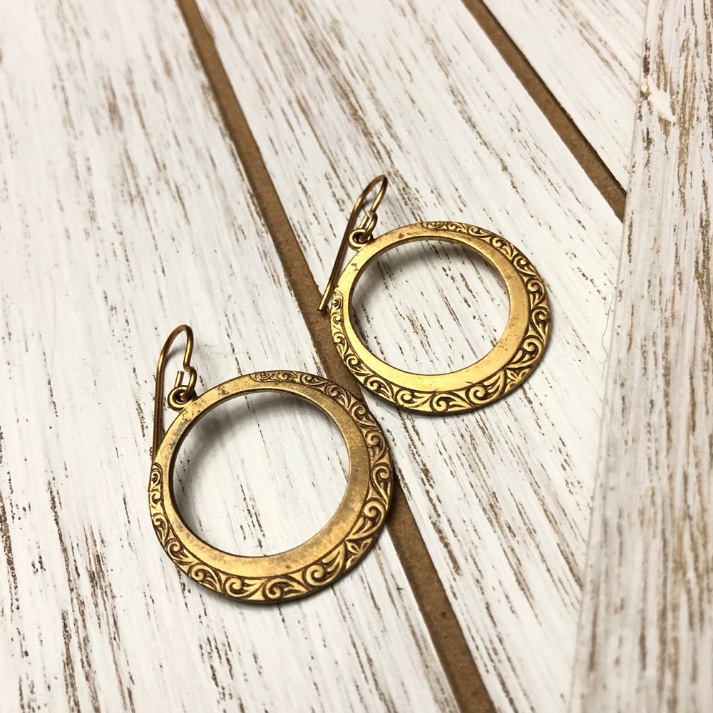 3 for $25 Solid Brass Hoop Earrings - Picture 1 of 2